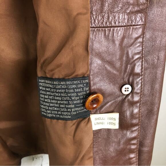 Vintage 70’s Penny Lane Leather & Fur Jacket - Picture 6 of 9